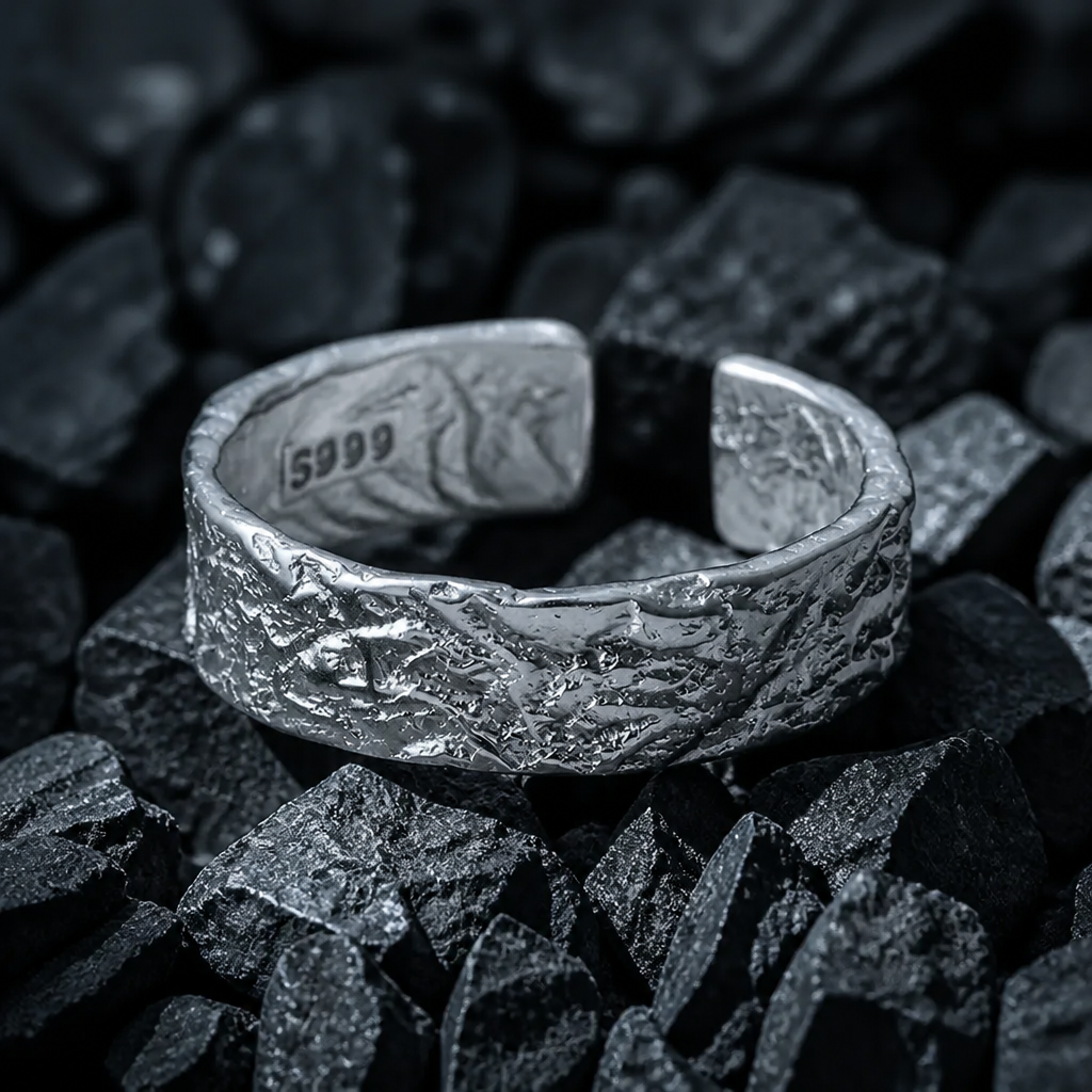 Anello Frammento del Caos (Argento Puro s999)