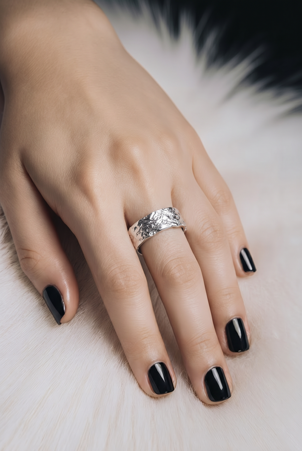 Anello Frammento del Caos (Argento Puro s999)