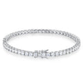 100% S925 Sterling Silver 2-6mm Reale Moissanite Bracciale da tennis per le donne Gioielli da sposa Regalo squisito di Natale
