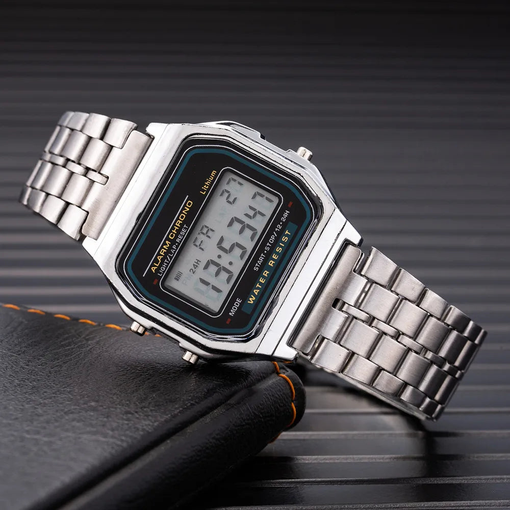 Orologio digitale in acciaio inossidabile