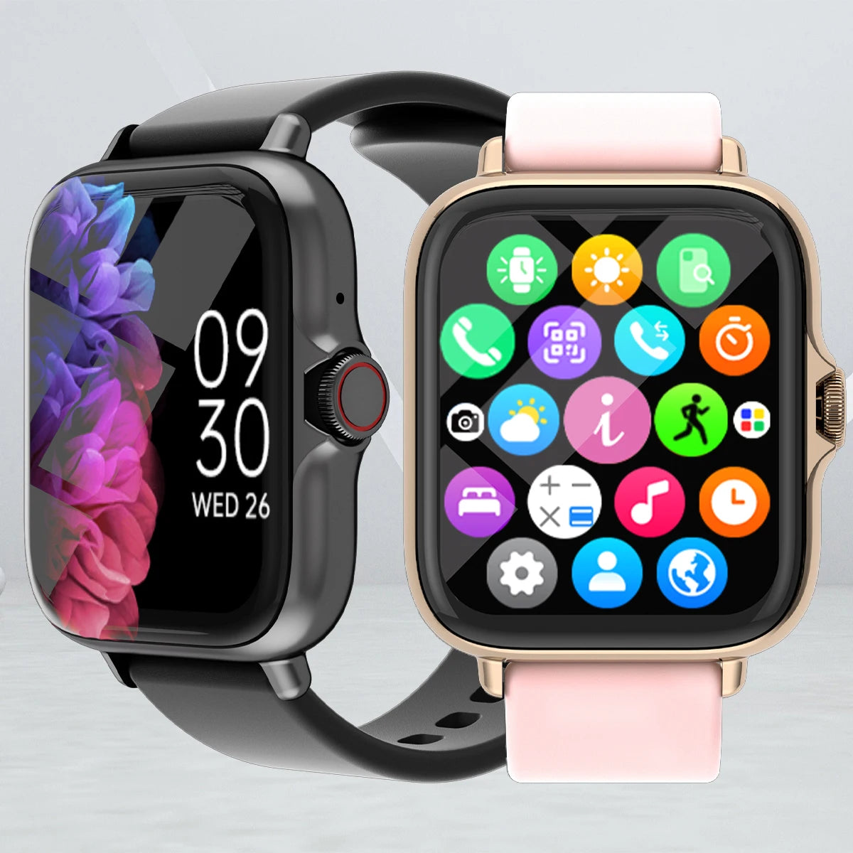 Smartwatch unisex con messaggio di risposta alla chiamata Monitoraggio del sonno Avvisi informativi contapassi sportivo per iPhone Android