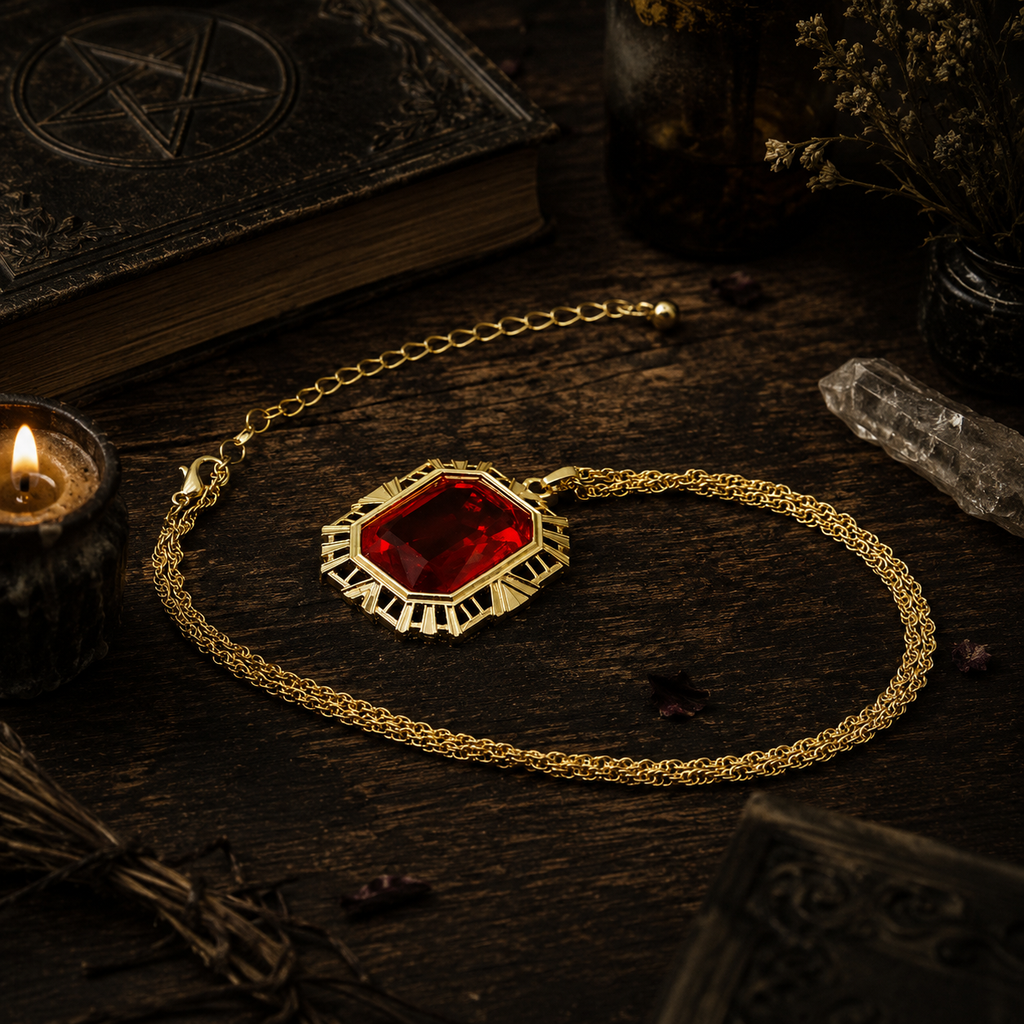 Ruby Amulet • Collana Magica Rétro